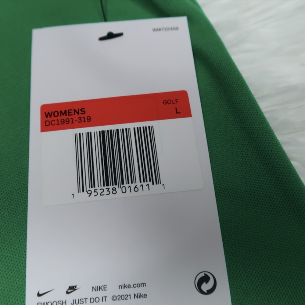 Nike Golf V Neck Green Short Sleeve Athletic Shirt DC1991 319 - Picture 2 of 5